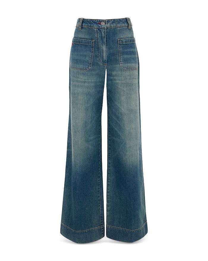 Джинсы с высокой посадкой и широкими штанинами Alina в потертом синем цвете Victoria Beckham, мультиколор
Джинсы с высокой посадкой и широкими штанинами Alina в потертом синем цвете Victoria Beckham, мультиколор