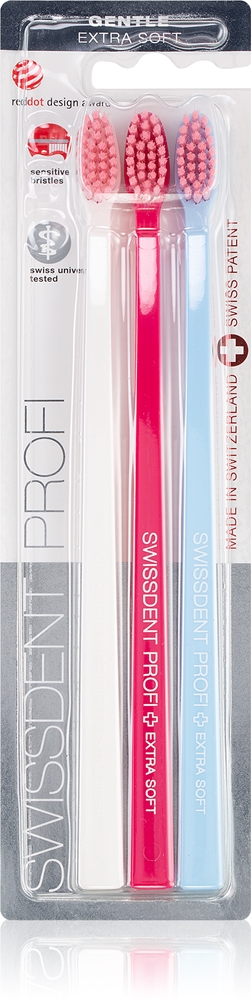 Зубные щетки Profi gentle extra soft Swissdent, 3 шт
Зубные щетки Profi gentle extra soft Swissdent, 3 шт