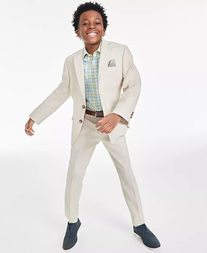 Пиджак классического кроя для больших мальчиков, рубашка в клетку и классические брюки Brooks Brothers, бежевый
Пиджак классического кроя для больших мальчиков, рубашка в клетку и классические брюки Brooks Brothers, бежевый