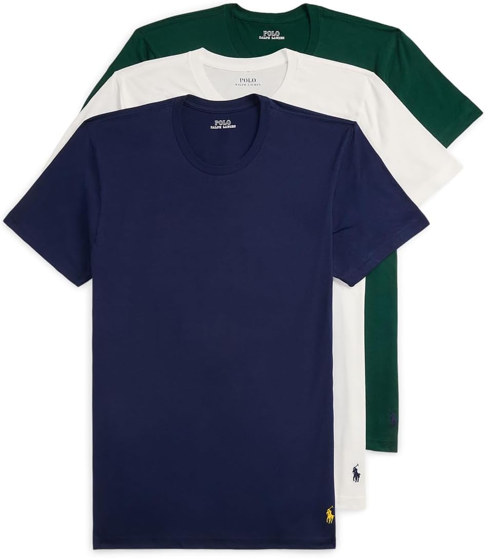 Поло Polo Ralph Lauren Classic Fit Cotton Crew Undershirt 3-Pack, цвет Cruise Navy/White/Moss Agate
Поло Polo Ralph Lauren Classic Fit Cotton Crew Undershirt 3-Pack, цвет Cruise Navy/White/Moss Agate