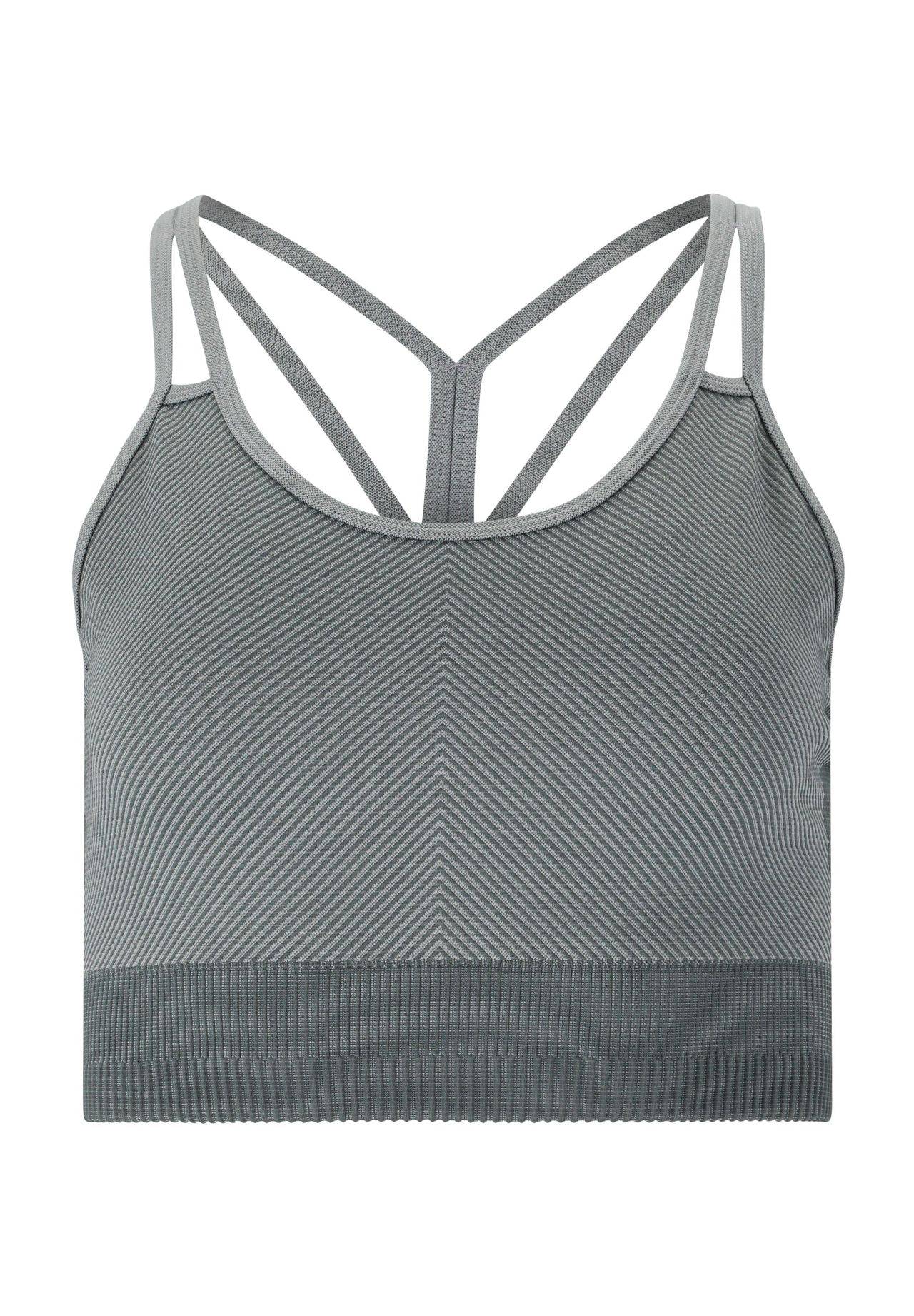 Спортивный бюстгальтер Powerfull с продуманным дизайном ремешка ENDURANCE ATHLECIA, цвет 1180 Belgian Block 
Спортивный бюстгальтер Powerfull с продуманным дизайном ремешка ENDURANCE ATHLECIA, цвет 1180 Belgian Block