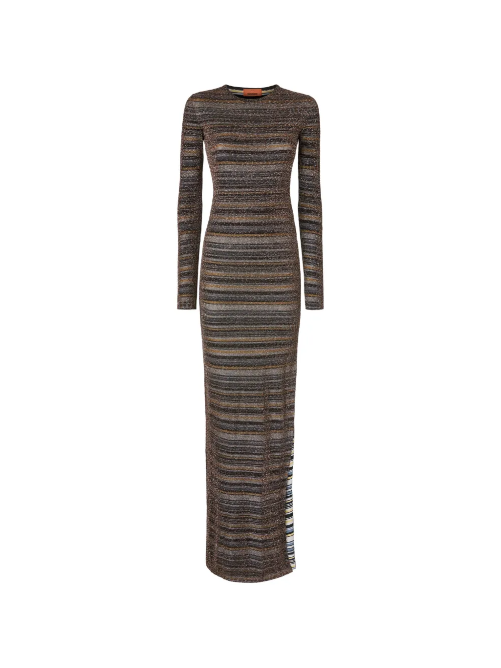 Макси-платье с длинными рукавами и полосатым узором Missoni, коричневый
Макси-платье с длинными рукавами и полосатым узором Missoni, коричневый