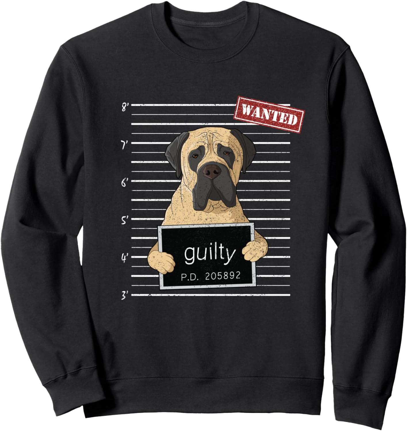Толстовка с изображением мастифа и надписью «Виновная собака» Bad Dog Mug Shot Mastiff, черный
Толстовка с изображением мастифа и надписью «Виновная собака» Bad Dog Mug Shot Mastiff, черный