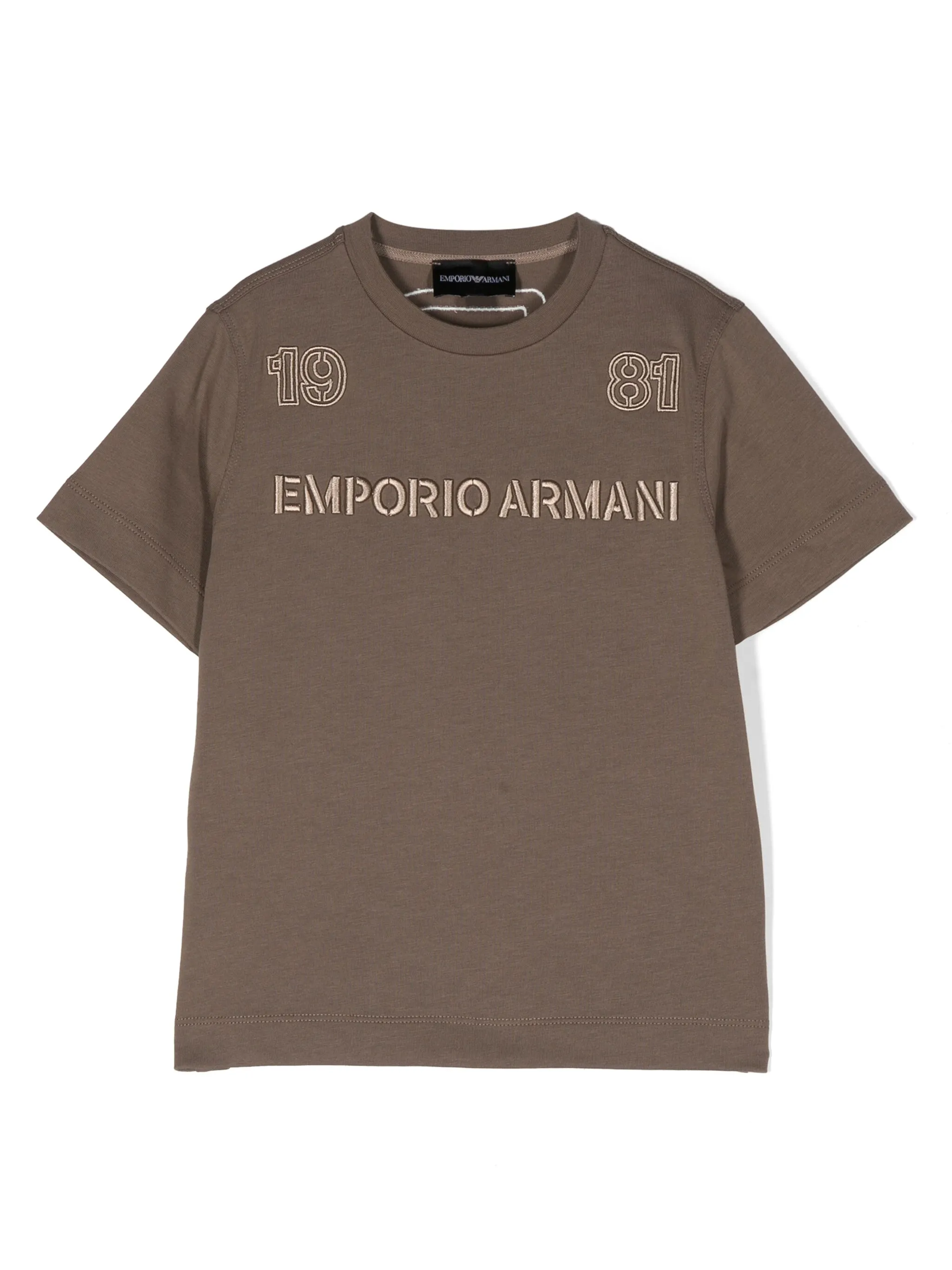 Футболка с вышитым логотипом Emporio Armani Kids, коричневый
Футболка с вышитым логотипом Emporio Armani Kids, коричневый