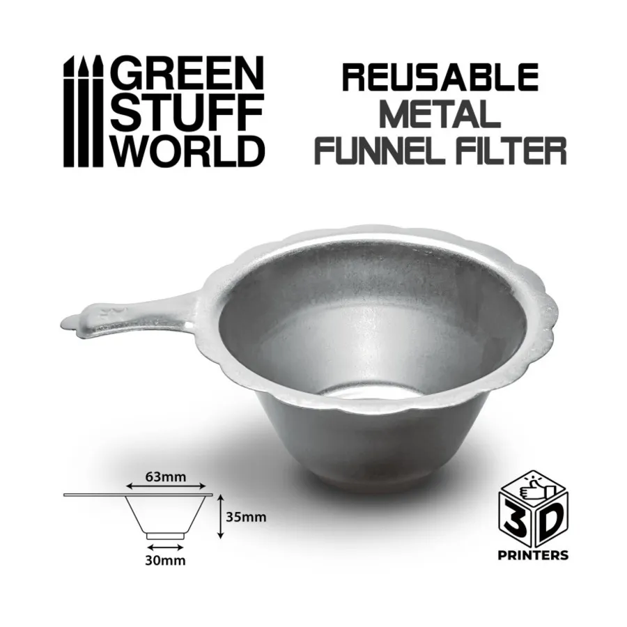 Многоразовый фильтр из металлической смолы, 3D Printing Supplies (Green Stuff World)
Многоразовый фильтр из металлической смолы, 3D Printing Supplies (Green Stuff World)