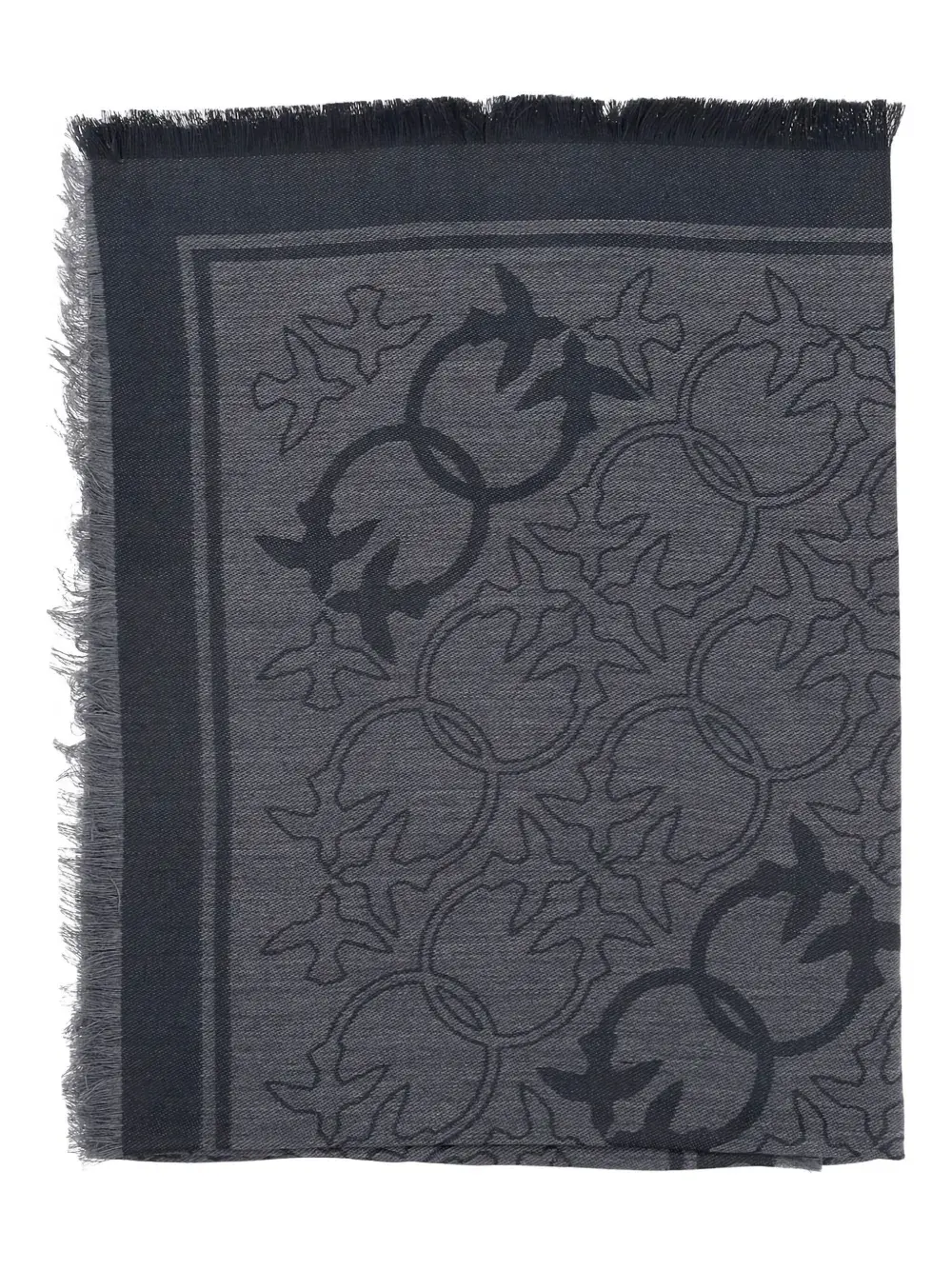 Шарф с бахромой по краям и узором в виде птиц PINKO, черный
Шарф с бахромой по краям и узором в виде птиц PINKO, черный