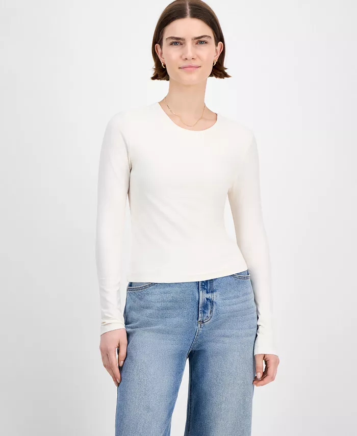 Топ с круглым вырезом и длинными рукавами для юниоров Hippie Rose, белый
Топ с круглым вырезом и длинными рукавами для юниоров Hippie Rose, белый