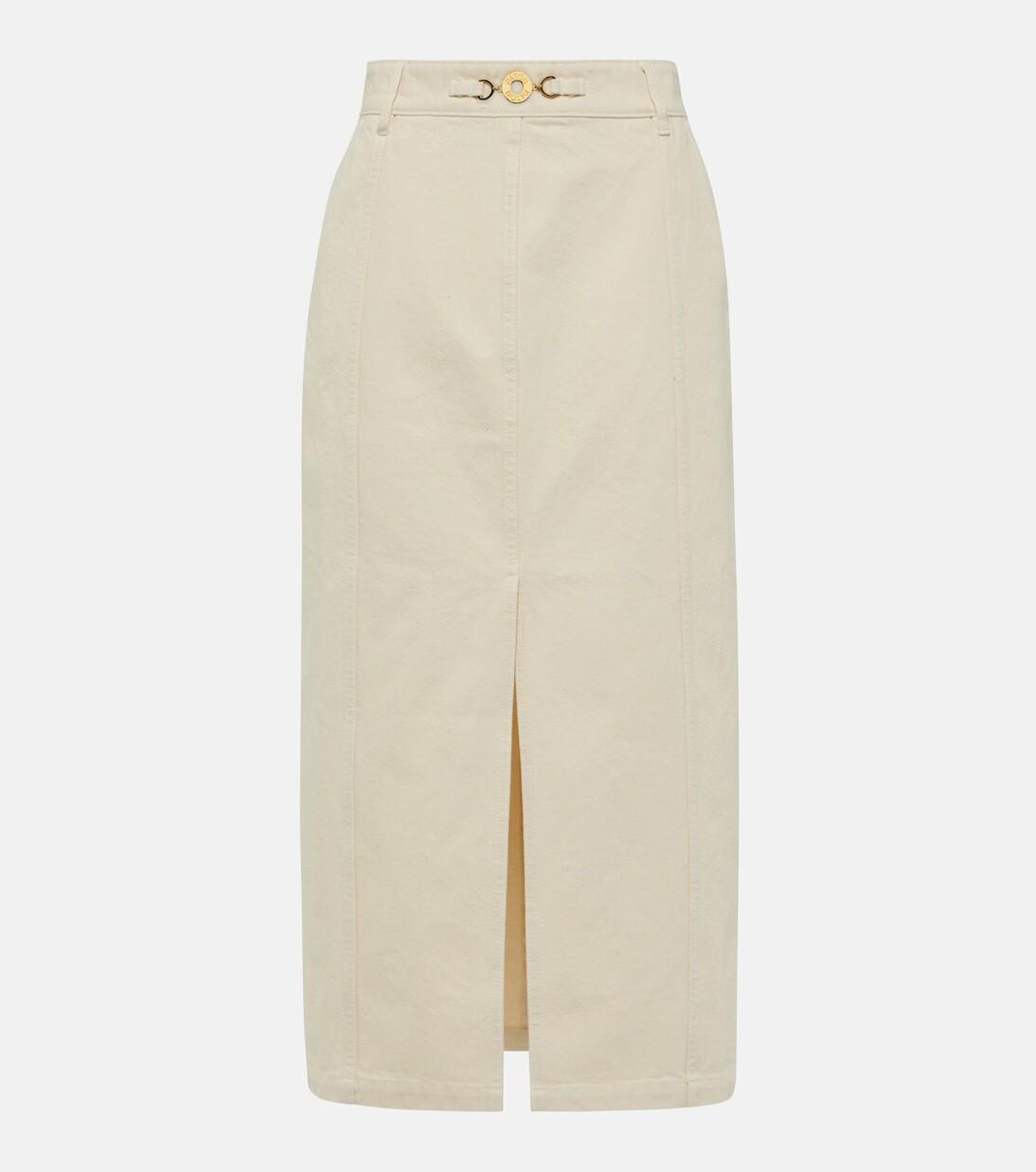 Джинсовая юбка макси с высокой посадкой Patou, белый
Джинсовая юбка макси с высокой посадкой Patou, белый