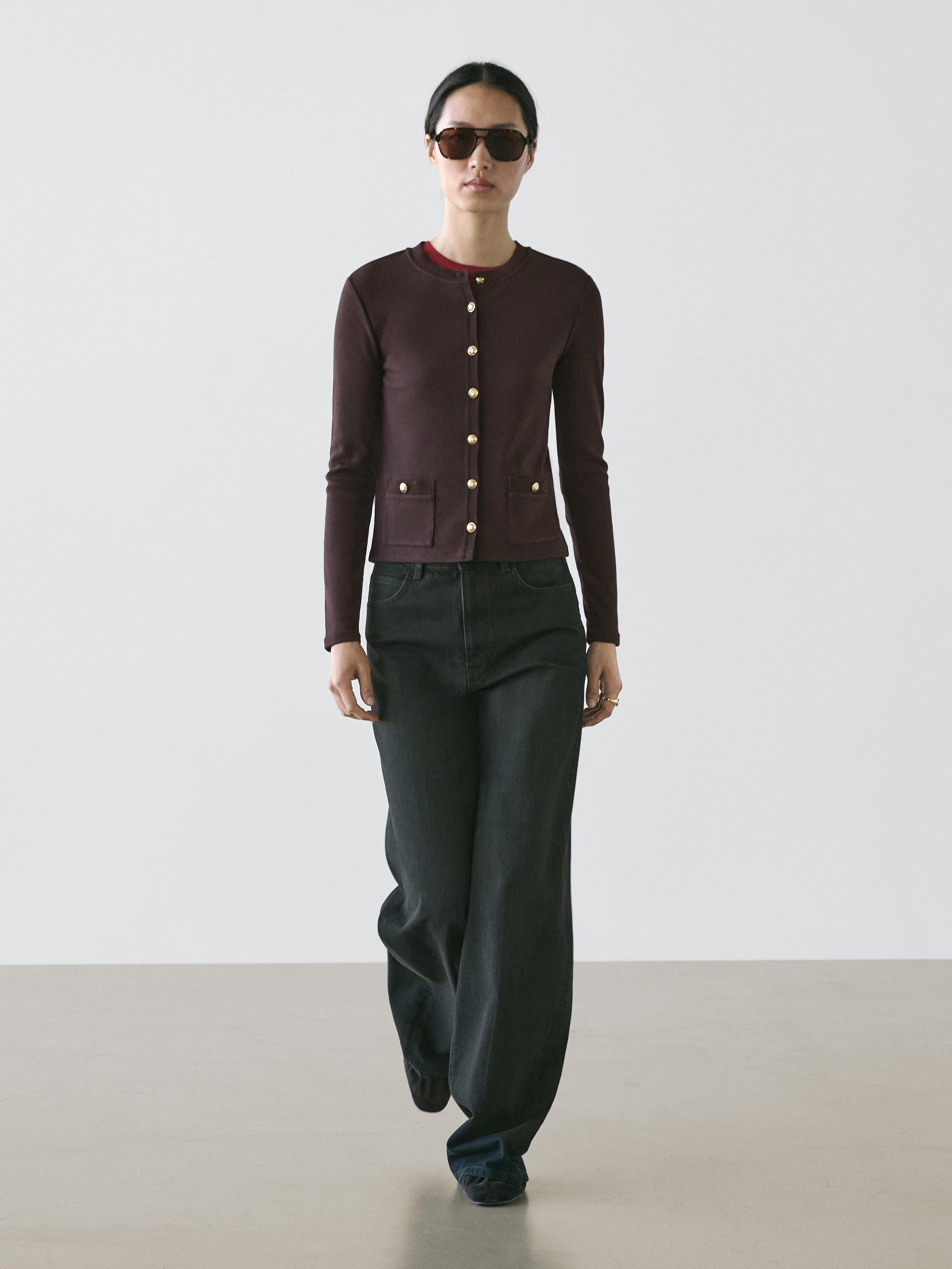 Вязаный кардиган с золотыми пуговицами Massimo Dutti, brown
Вязаный кардиган с золотыми пуговицами Massimo Dutti, brown
