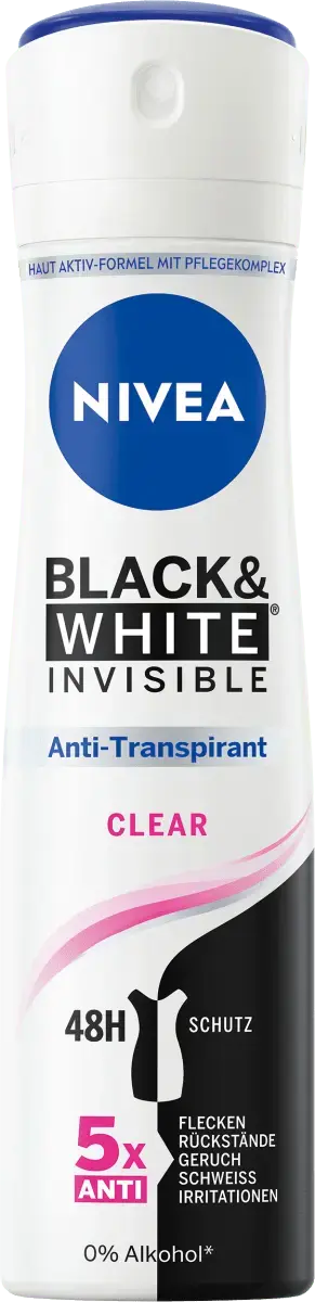 Антитранспирант Деоспрей Black Белый невидимый прозрачный 150 мл NIVEA
Антитранспирант Деоспрей Black Белый невидимый прозрачный 150 мл NIVEA