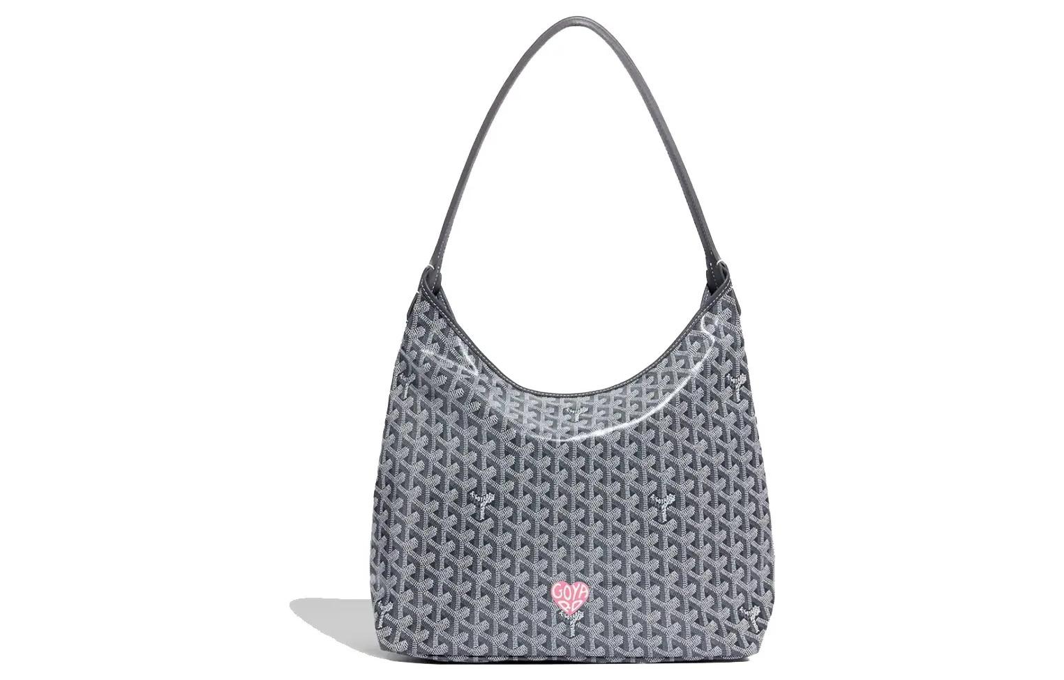Богемная холщовая сумка хобо с кожаными деталями, через плечо, обычная, женская, серо-розовая, малая версия "Сердце" GOYARD
Богемная холщовая сумка хобо с кожаными деталями, через плечо, обычная, женская, серо-розовая, малая версия "Сердце" GOYARD