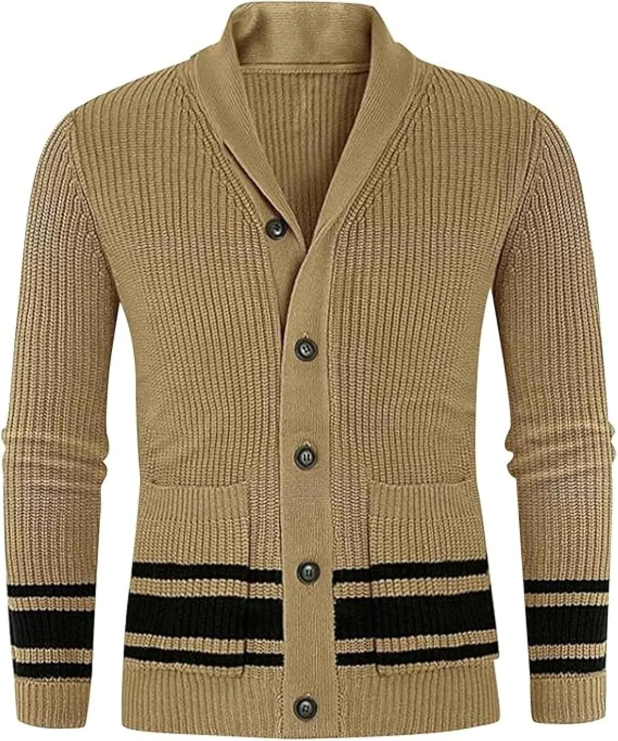 Мужской кардиган с воротником шаль и длинными рукавами QOAAIE
Мужской кардиган с воротником шаль и длинными рукавами QOAAIE