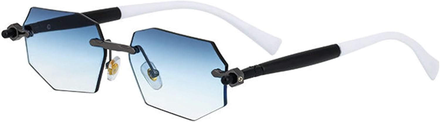 COTIA Модные безободковые солнцезащитные очки Polygon для женщин и мужчин, ретро, металлические, квадратные, маленькие, в стиле ретро, модные, панк, без оправы, Blue
COTIA Модные безободковые солнцезащитные очки Polygon для женщин и мужчин, ретро, металлические, квадратные, маленькие, в стиле ретро, модные, панк, без оправы, Blue