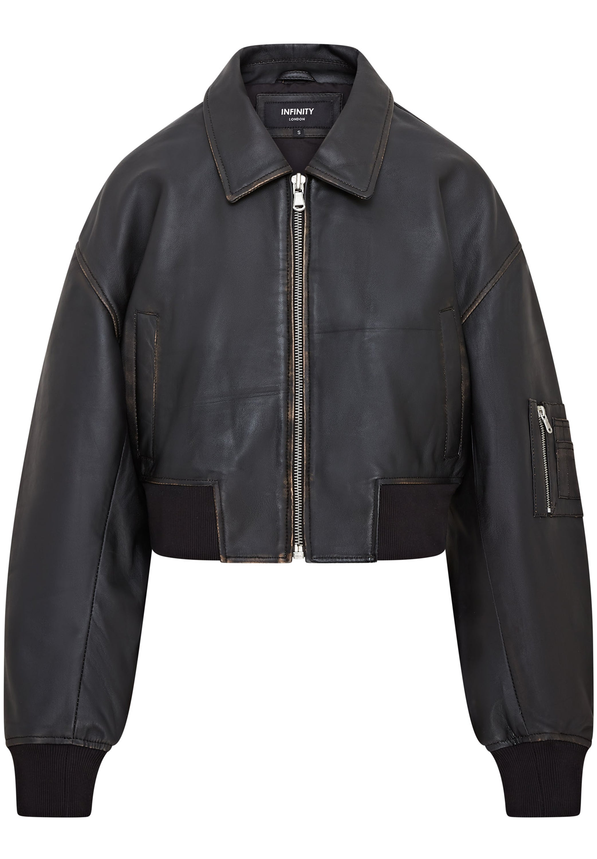 Женская кожаная куртка-бомбер MA-1 большого размера - Bozeman Infinity Leather, Vintage Black
Женская кожаная куртка-бомбер MA-1 большого размера - Bozeman Infinity Leather, Vintage Black