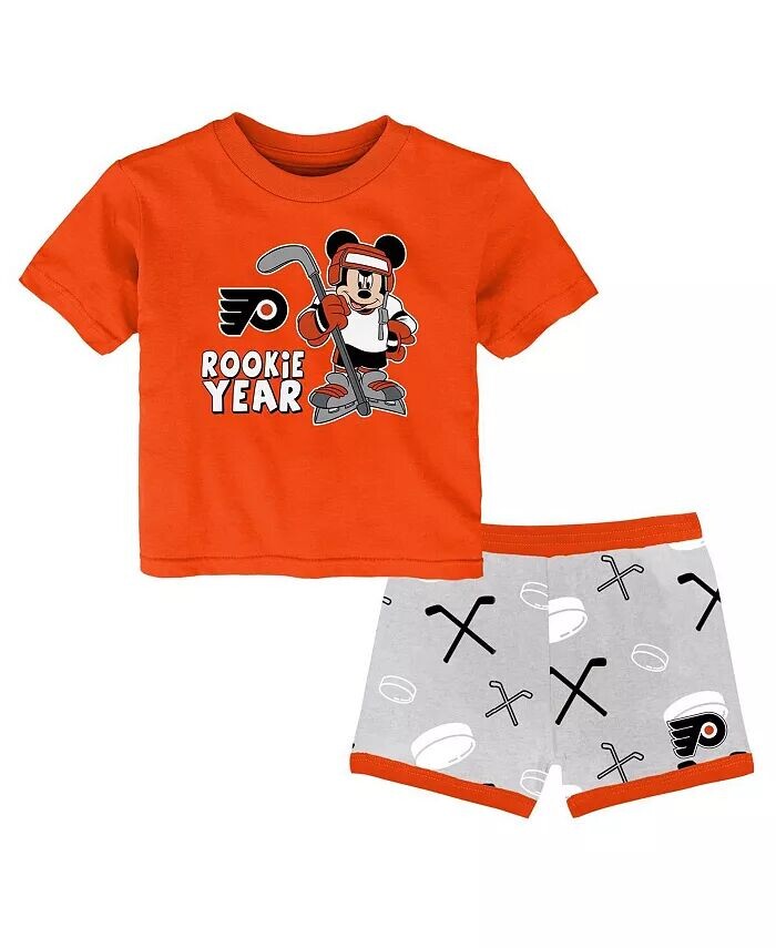 Комплект футболок и шорт для малышей Philadelphia Flyers Disney Rookie Year Outerstuff, оранжевый
Комплект футболок и шорт для малышей Philadelphia Flyers Disney Rookie Year Outerstuff, оранжевый