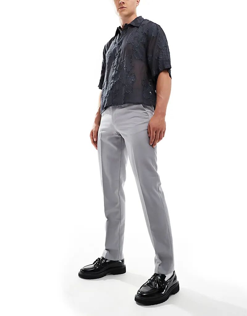 Элегантные облегающие брюки светло-серого цвета ASOS DESIGN
Элегантные облегающие брюки светло-серого цвета ASOS DESIGN