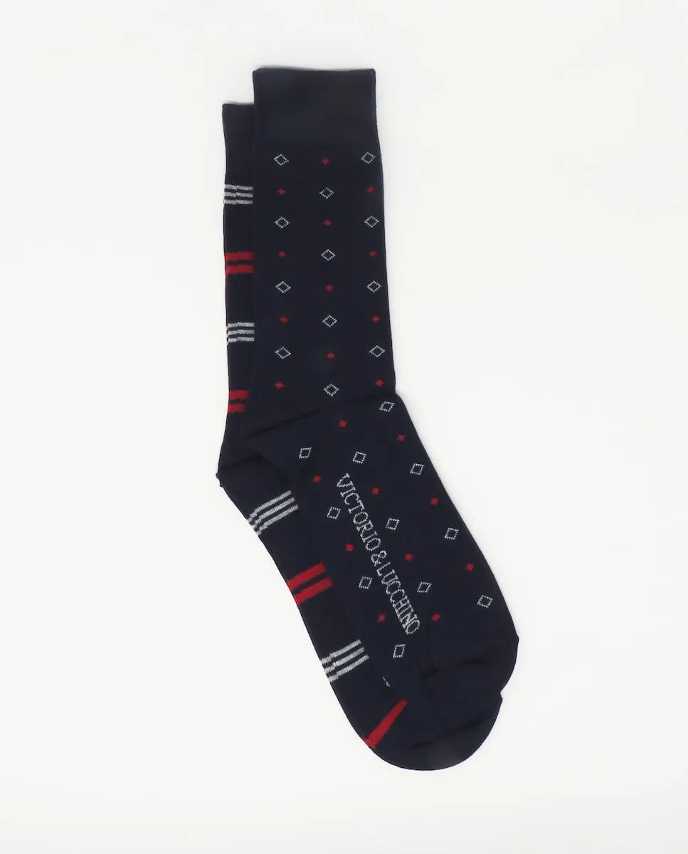 Мужские разноцветные носки с фантазийным принтом Victorio & Lucchino, темно-синий
Мужские разноцветные носки с фантазийным принтом Victorio & Lucchino, темно-синий