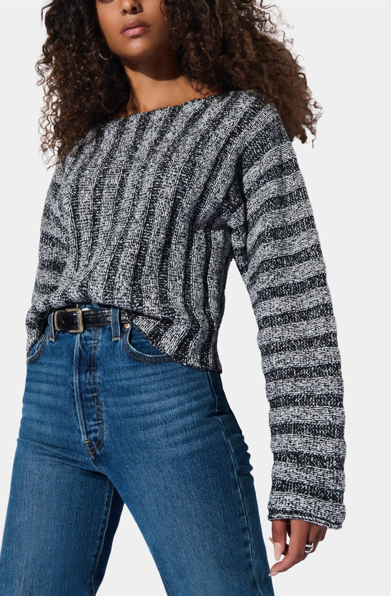 Свитер Ronan из хлопка в меланжевом черном цвете Nation LTD
Свитер Ronan из хлопка в меланжевом черном цвете Nation LTD