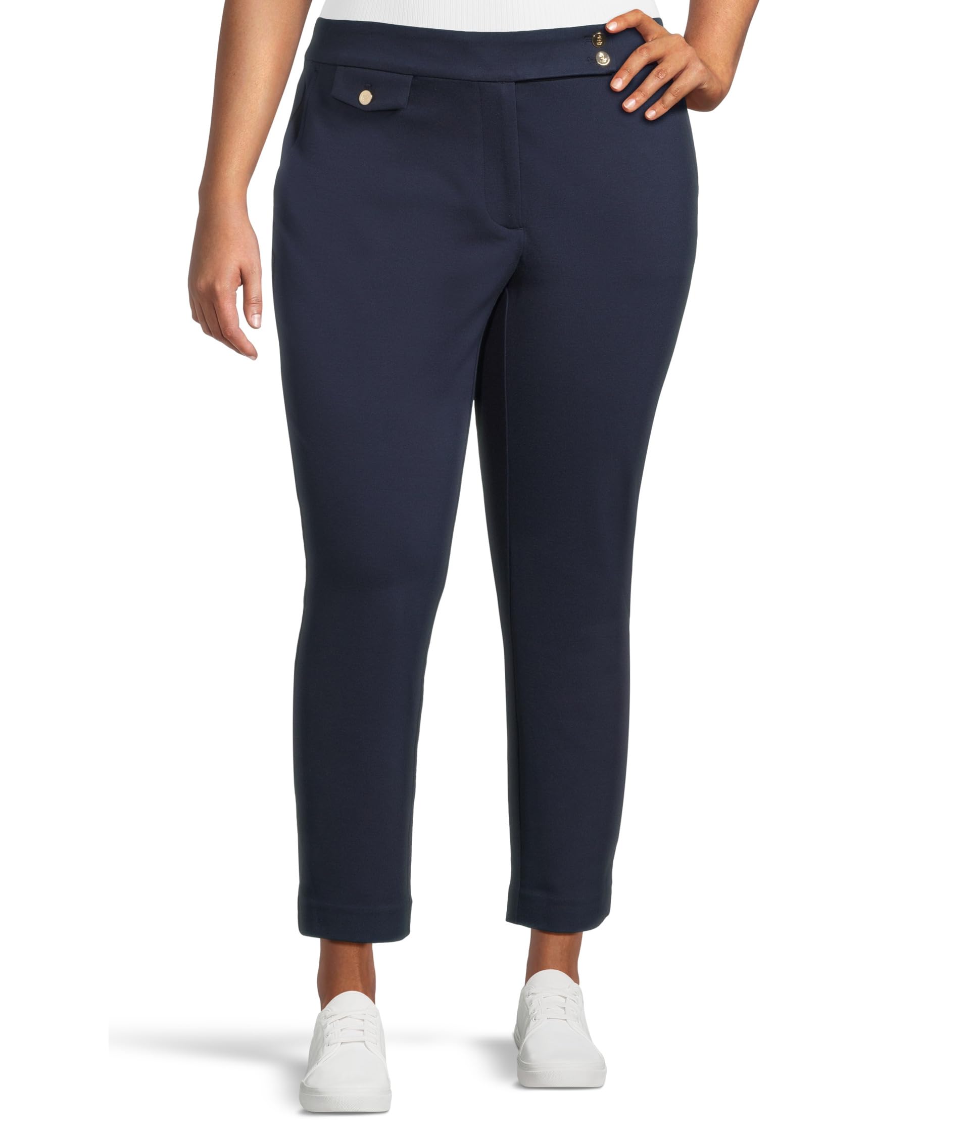 Брюки Lauren Ralph Lauren Plus Size Ponte Ankle Pant, цвет Refined Navy 
Брюки Lauren Ralph Lauren Plus Size Ponte Ankle Pant, цвет Refined Navy