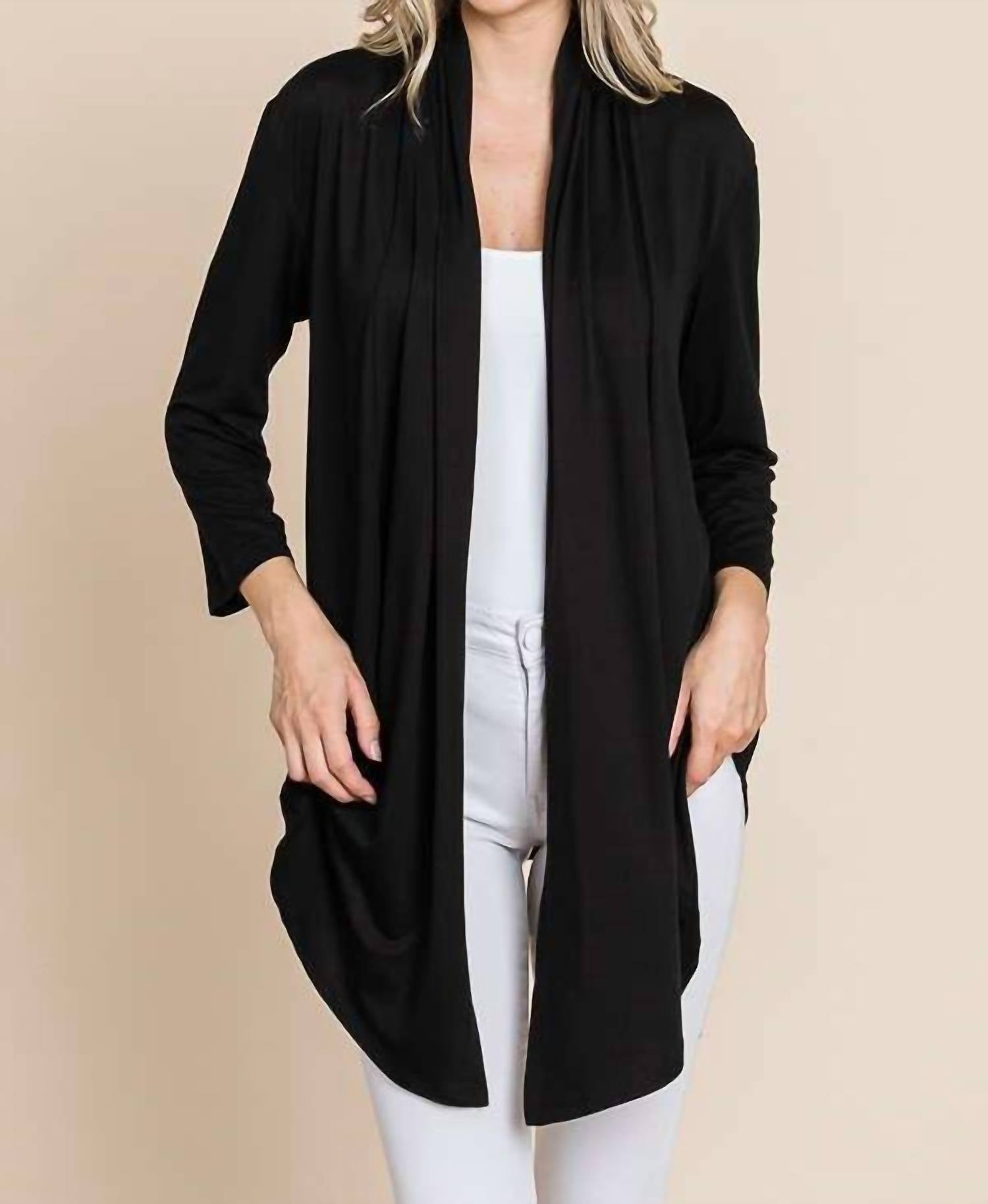 Кардиган с открытой передней частью в черном цвете Culture Code 
Кардиган с открытой передней частью в черном цвете Culture Code