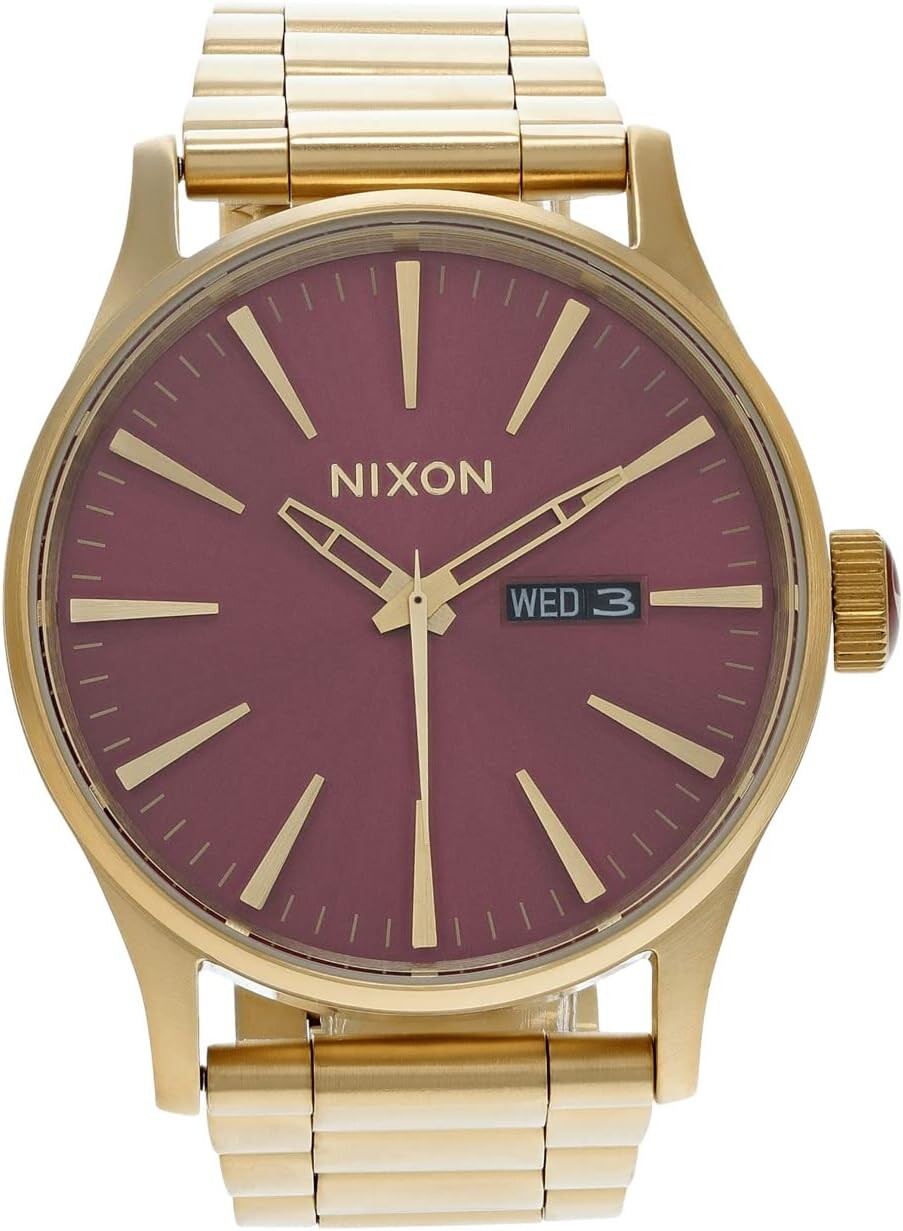 Часы Sentry SS Nixon, цвет Oxblood Sunray/Gold 
Часы Sentry SS Nixon, цвет Oxblood Sunray/Gold