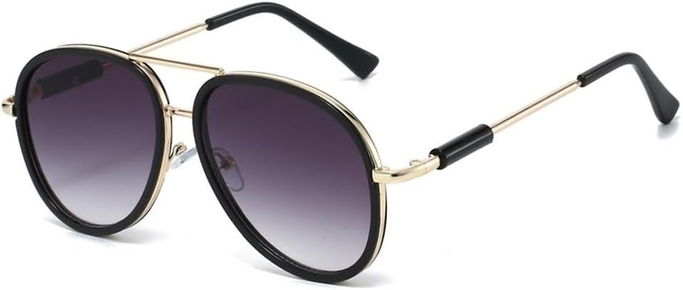 Модные солнцезащитные очки-пилот с двойной перемычкой для мужчин, защита от УФ-излучения UV400, винтажные солнцезащитные очки с градиентным зеркальным покрытием для женщин SKFGNX, Black Gray Gradient
Модные солнцезащитные очки-пилот с двойной перемычкой для мужчин, защита от УФ-излучения UV400, винтажные солнцезащитные очки с градиентным зеркальным покрытием для женщин SKFGNX, Black Gray Gradient