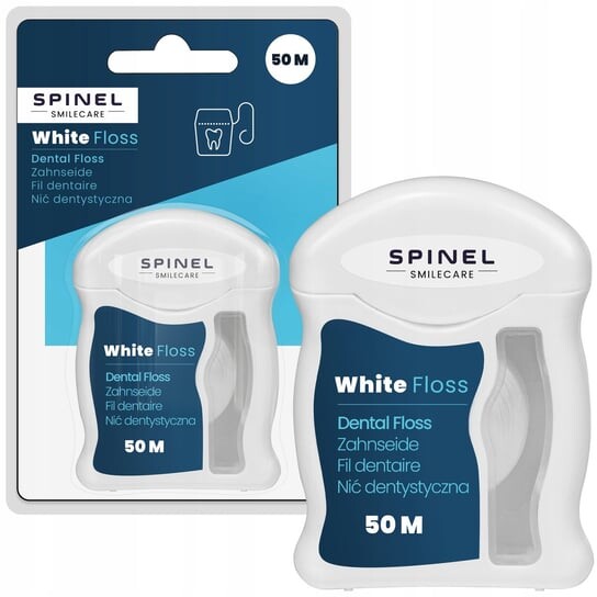 Белая зубная нить 50 м, вощеная зубная нить из ПТФЭ Spinel Smile Care
Белая зубная нить 50 м, вощеная зубная нить из ПТФЭ Spinel Smile Care