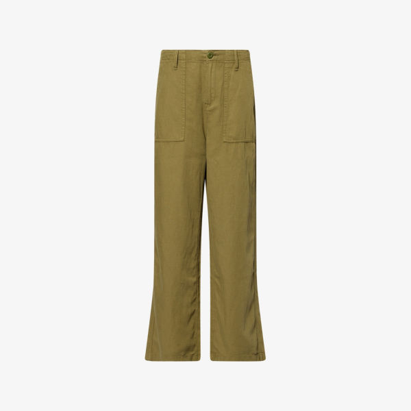 Брюки широкие Good American со шнурком, оливковый
Брюки широкие Good American со шнурком, оливковый