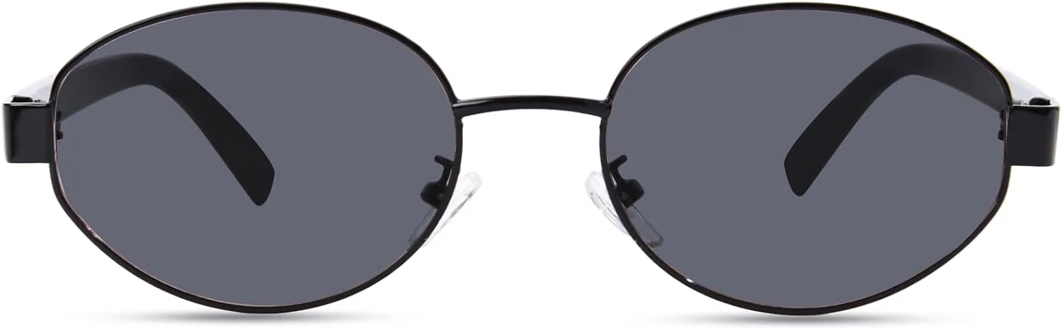 Ретро овальные солнцезащитные очки для женщин, модные металлические, маленькие, в стиле Y2K, винтажные солнцезащитные очки 90-х, защита UV400 ZESAKER, Oval-black
Ретро овальные солнцезащитные очки для женщин, модные металлические, маленькие, в стиле Y2K, винтажные солнцезащитные очки 90-х, защита UV400 ZESAKER, Oval-black