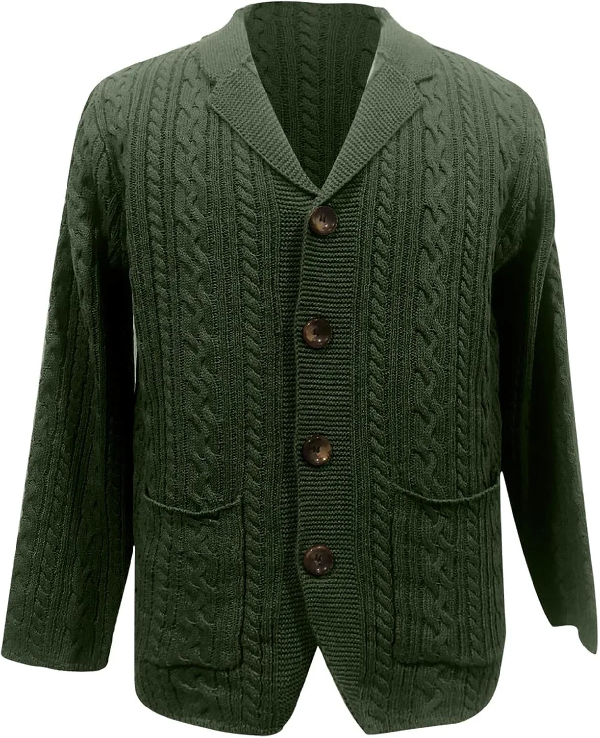 Мужской кардиган с длинными рукавами, кабельная вязка, теплый зимний свитер
Мужской кардиган с длинными рукавами, кабельная вязка, теплый зимний свитер