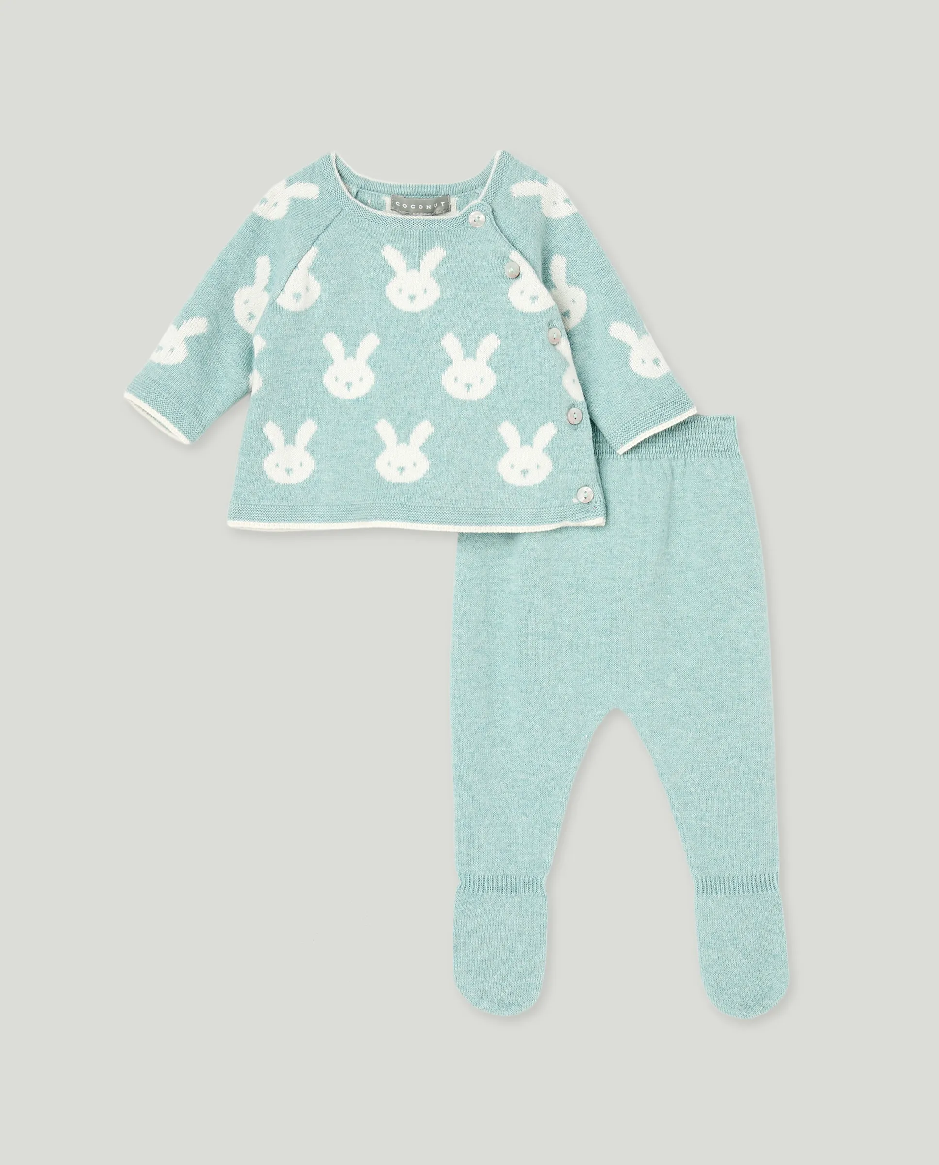 Детский трикотажный комплект с длинным рукавом, жаккардовым принтом по всей поверхности с кроликом Coconut El Corte Inglés, зеленый
Детский трикотажный комплект с длинным рукавом, жаккардовым принтом по всей поверхности с кроликом Coconut El Corte Inglés, зеленый
