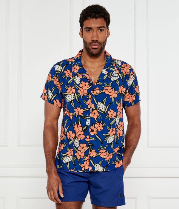 Пляжная рубашка Regular fit Boss, синий 
Пляжная рубашка Regular fit Boss, синий