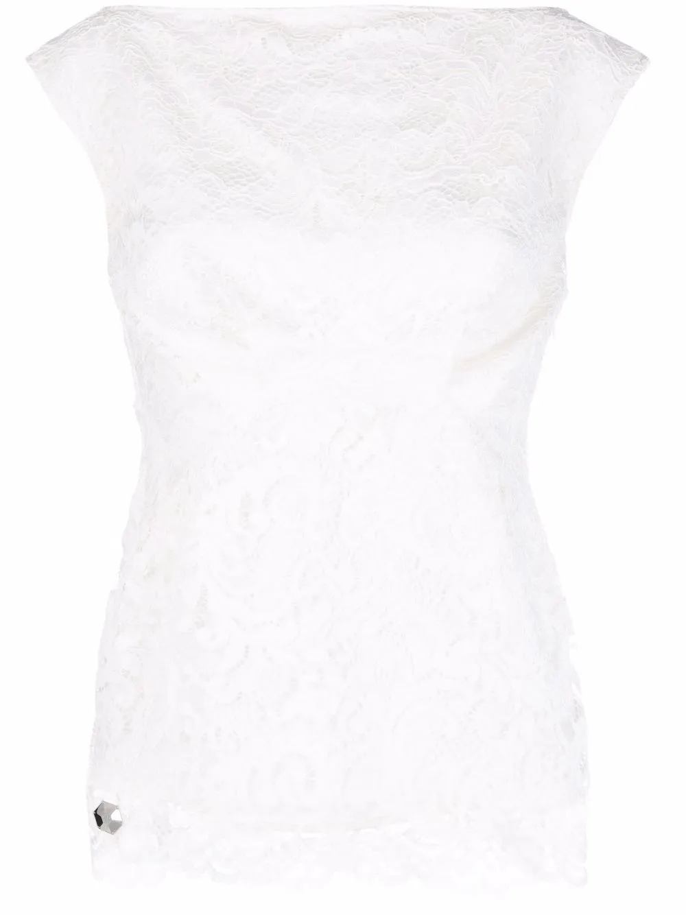 Кружевная блузка с фестонами Philipp Plein, нейтральный
Кружевная блузка с фестонами Philipp Plein, нейтральный