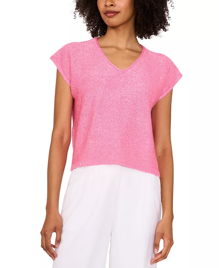 Женский свитер с V-образным вырезом и короткими рукавами Shine Vince Camuto, розовый
Женский свитер с V-образным вырезом и короткими рукавами Shine Vince Camuto, розовый