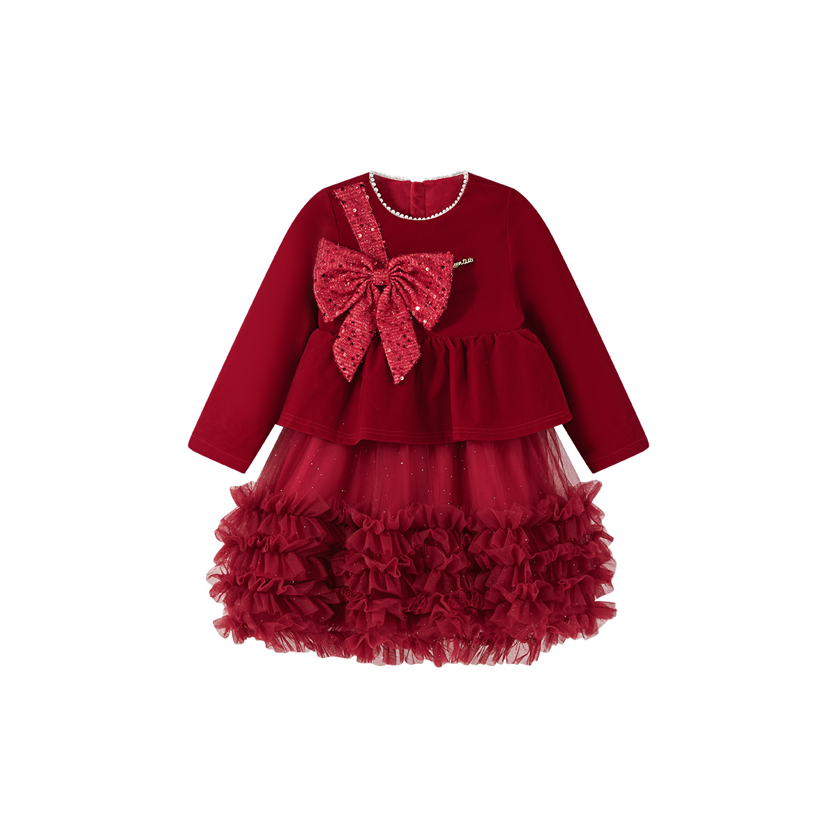 Детское платье с круглым вырезом, средней толщины, миди Disney, красный
Детское платье с круглым вырезом, средней толщины, миди Disney, красный