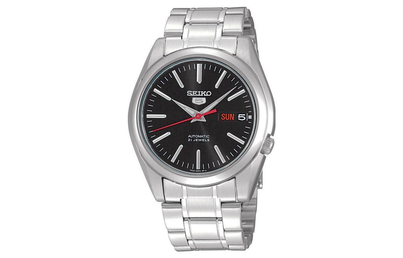 SEIKO Мужские часы с автоматическим механическим механизмом, стальной браслет, черный циферблат SNKL45K1
SEIKO Мужские часы с автоматическим механическим механизмом, стальной браслет, черный циферблат SNKL45K1