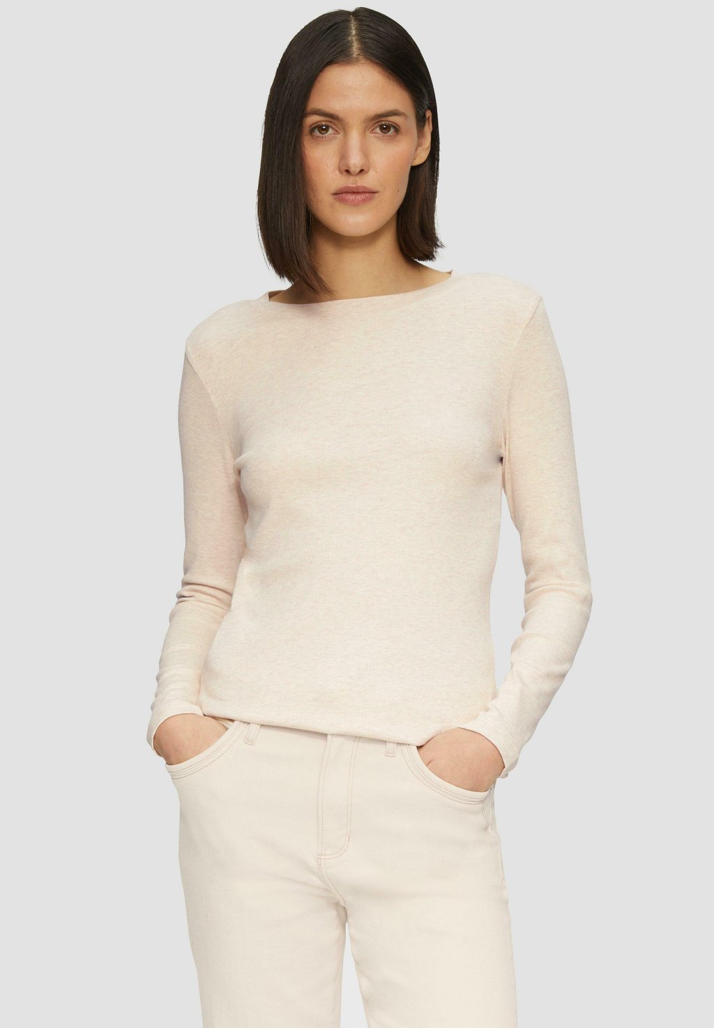 Топ с длинными рукавами s.Oliver, серо-коричневый 
Топ с длинными рукавами s.Oliver, серо-коричневый