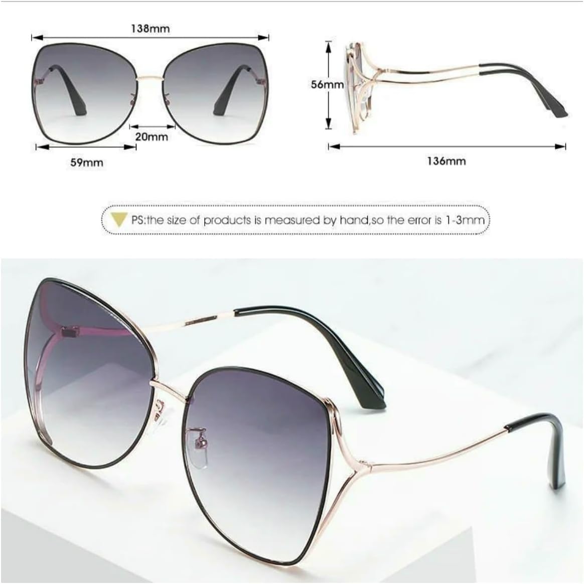 Женские солнцезащитные очки квадратной формы с многоугольными линзами; мужские солнцезащитные очки в ретро-металлической оправе с защитой от УФ-излучения (UV400) DMMWCX, C3
Женские солнцезащитные очки квадратной формы с многоугольными линзами; мужские солнцезащитные очки в ретро-металлической оправе с защитой от УФ-излучения (UV400) DMMWCX, C3