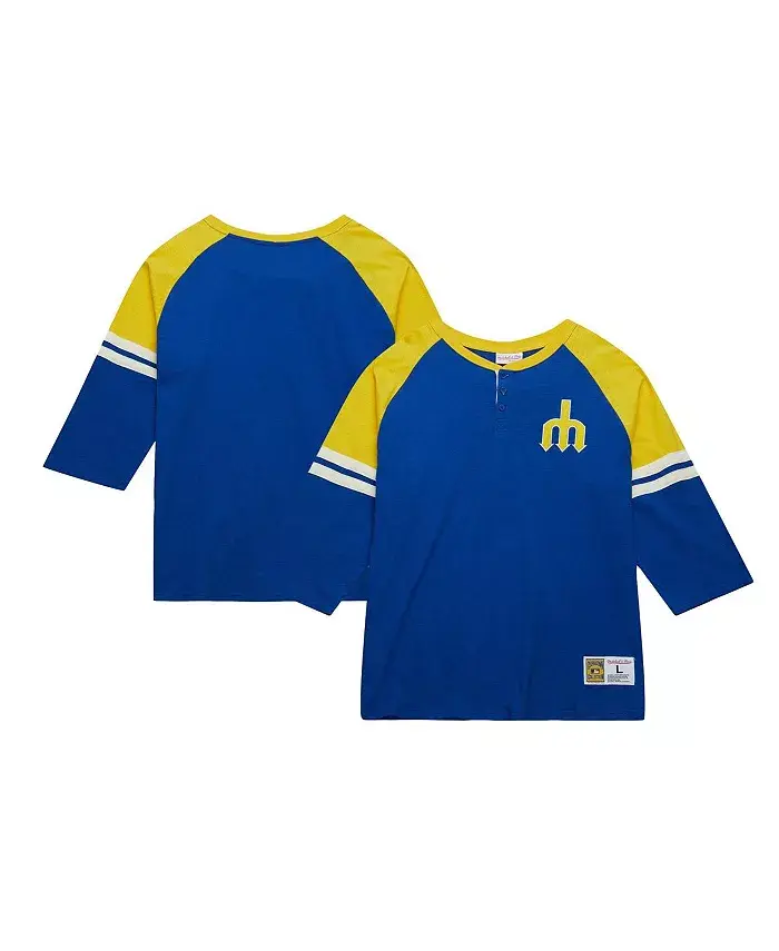 Мужская футболка Seattle Mariners Cooperstown Collection Legendary Raglan Slub Henley с рукавом 3/4 Mitchell & Ness
Мужская футболка Seattle Mariners Cooperstown Collection Legendary Raglan Slub Henley с рукавом 3/4 Mitchell & Ness