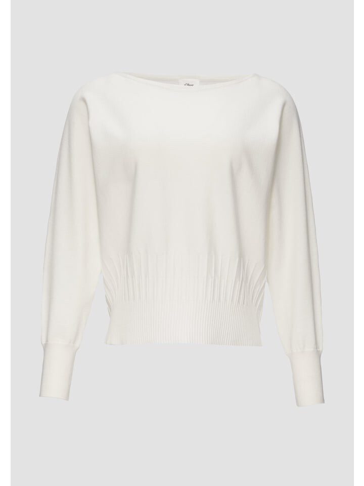 Пуловер sOliver BLACK LABEL Strick langarm, кремовый 
Пуловер sOliver BLACK LABEL Strick langarm, кремовый