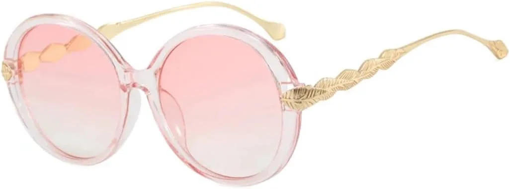 Ретро-солнцезащитные очки с круглыми металлическими дужками в форме листа для женщин, модные, в винтажной оправе, роскошные, трендовые, для мужчин VVTWSSW, Pink Pink
Ретро-солнцезащитные очки с круглыми металлическими дужками в форме листа для женщин, модные, в винтажной оправе, роскошные, трендовые, для мужчин VVTWSSW, Pink Pink