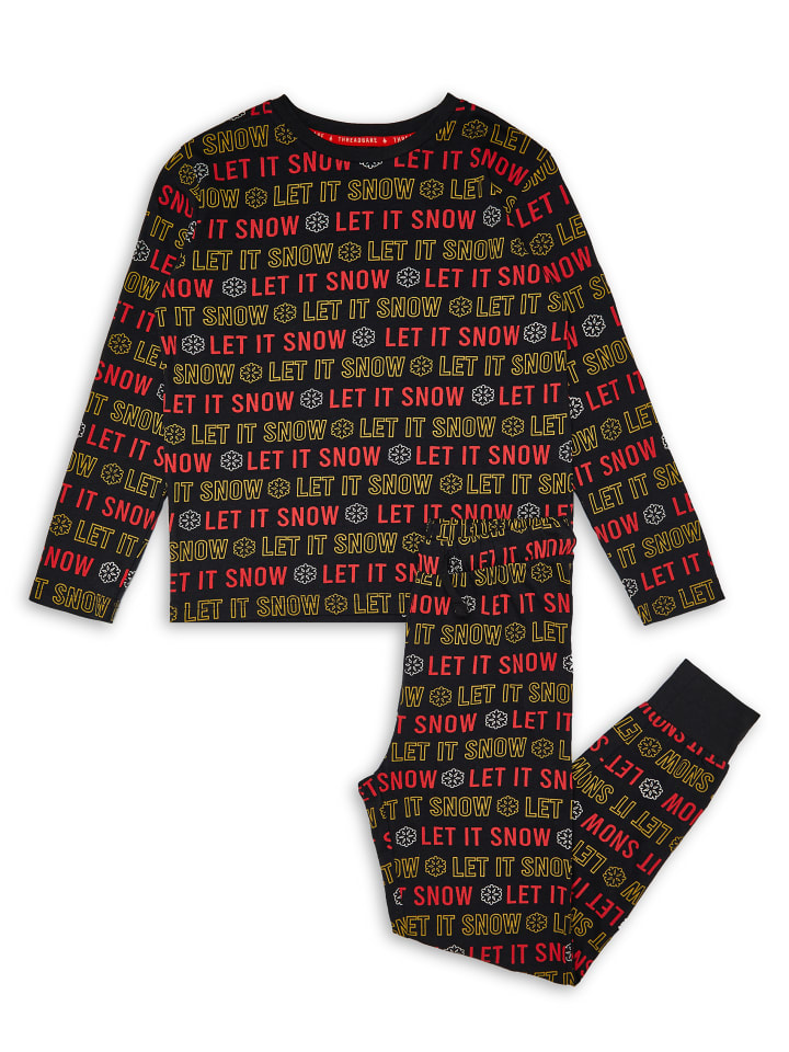 Threadgirls Детская пижама THB, рождественская ночная одежда, надпись «Пусть идет снег» в черном цвете
Threadgirls Детская пижама THB, рождественская ночная одежда, надпись «Пусть идет снег» в черном цвете
