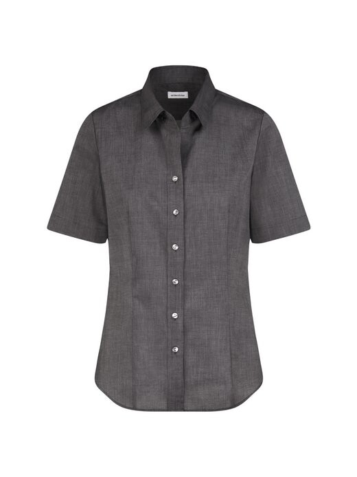 Однотонная блузка-рубашка Seidensticker, серый 
Однотонная блузка-рубашка Seidensticker, серый