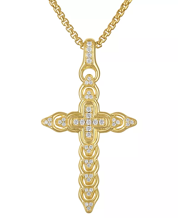 Ожерелье с подвеской-крестиком из 14-каратного золота с бриллиантами (1/2 карата) длиной 26 дюймов Bulova, gold-tone
Ожерелье с подвеской-крестиком из 14-каратного золота с бриллиантами (1/2 карата) длиной 26 дюймов Bulova, gold-tone