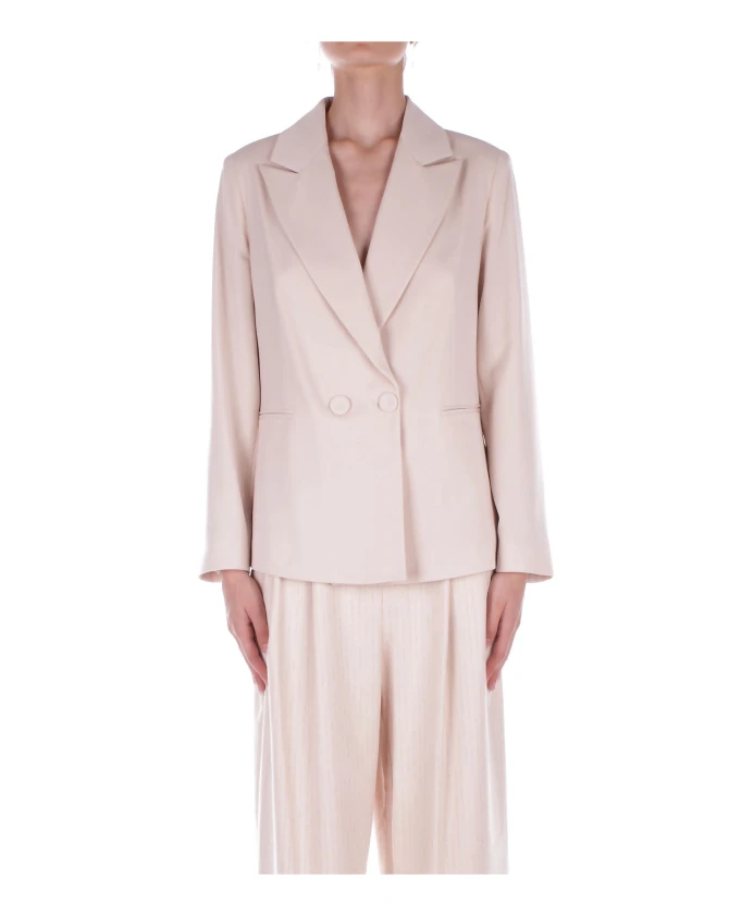 Кремовый двубортный пиджак с карманами. H2O, бежевый
Кремовый двубортный пиджак с карманами. H2O, бежевый