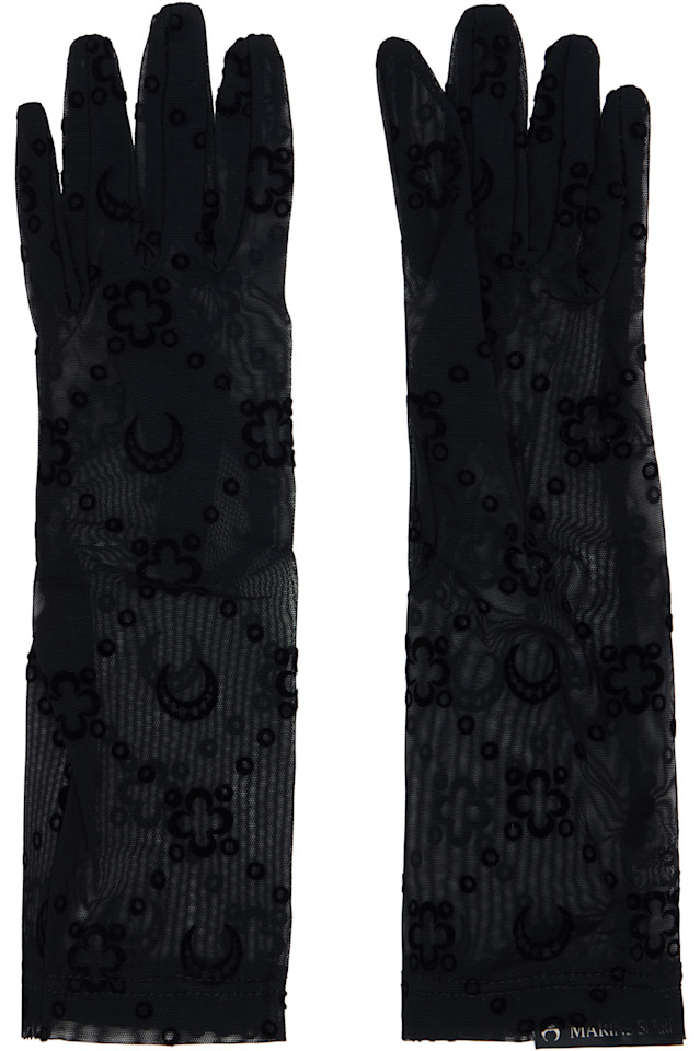 Короткие перчатки Moonogram из сетчатого ворса Marine Serre, черный
Короткие перчатки Moonogram из сетчатого ворса Marine Serre, черный