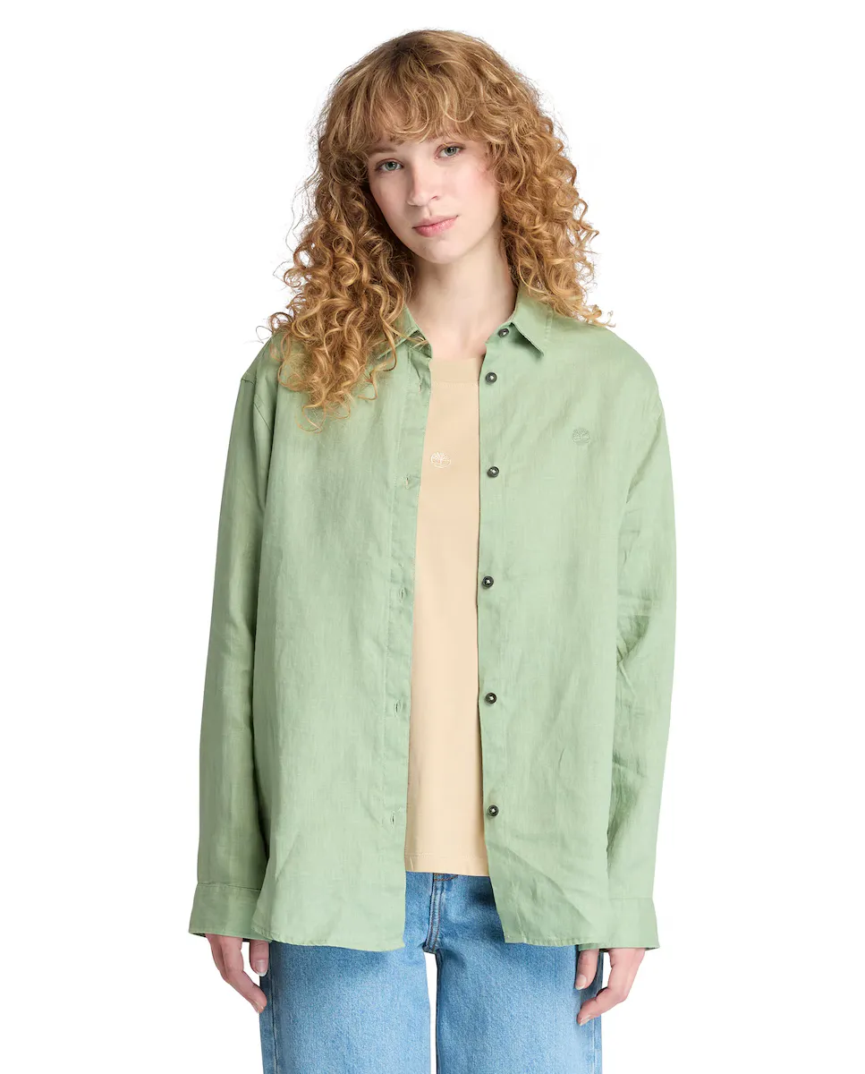 Женская рубашка с длинными рукавами из 100% льна Timberland, бирюзовый
Женская рубашка с длинными рукавами из 100% льна Timberland, бирюзовый