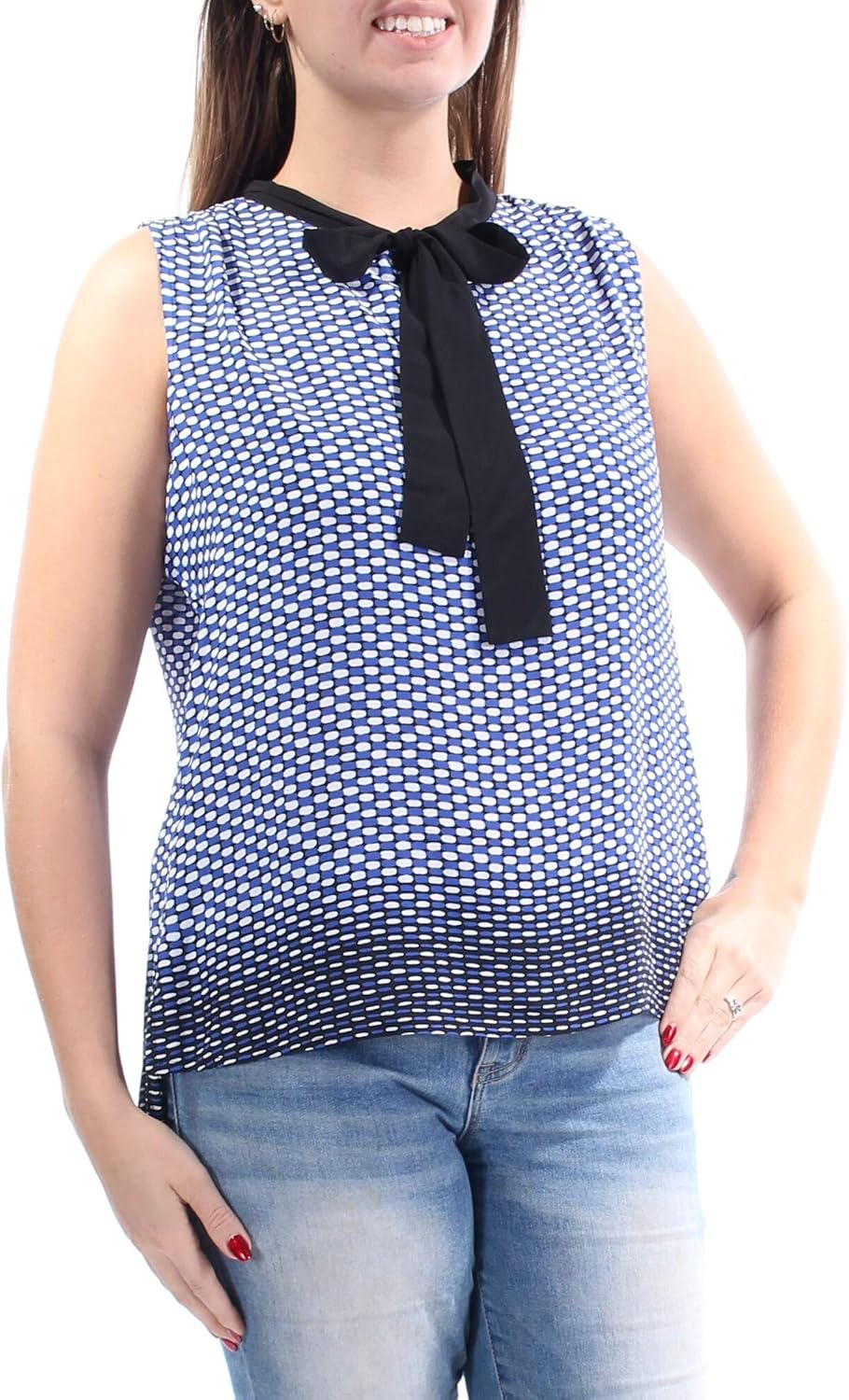 Женский топ Tommy Hilfiger с контрастным узором в горошек и завязкой, Cobalt/Black
Женский топ Tommy Hilfiger с контрастным узором в горошек и завязкой, Cobalt/Black