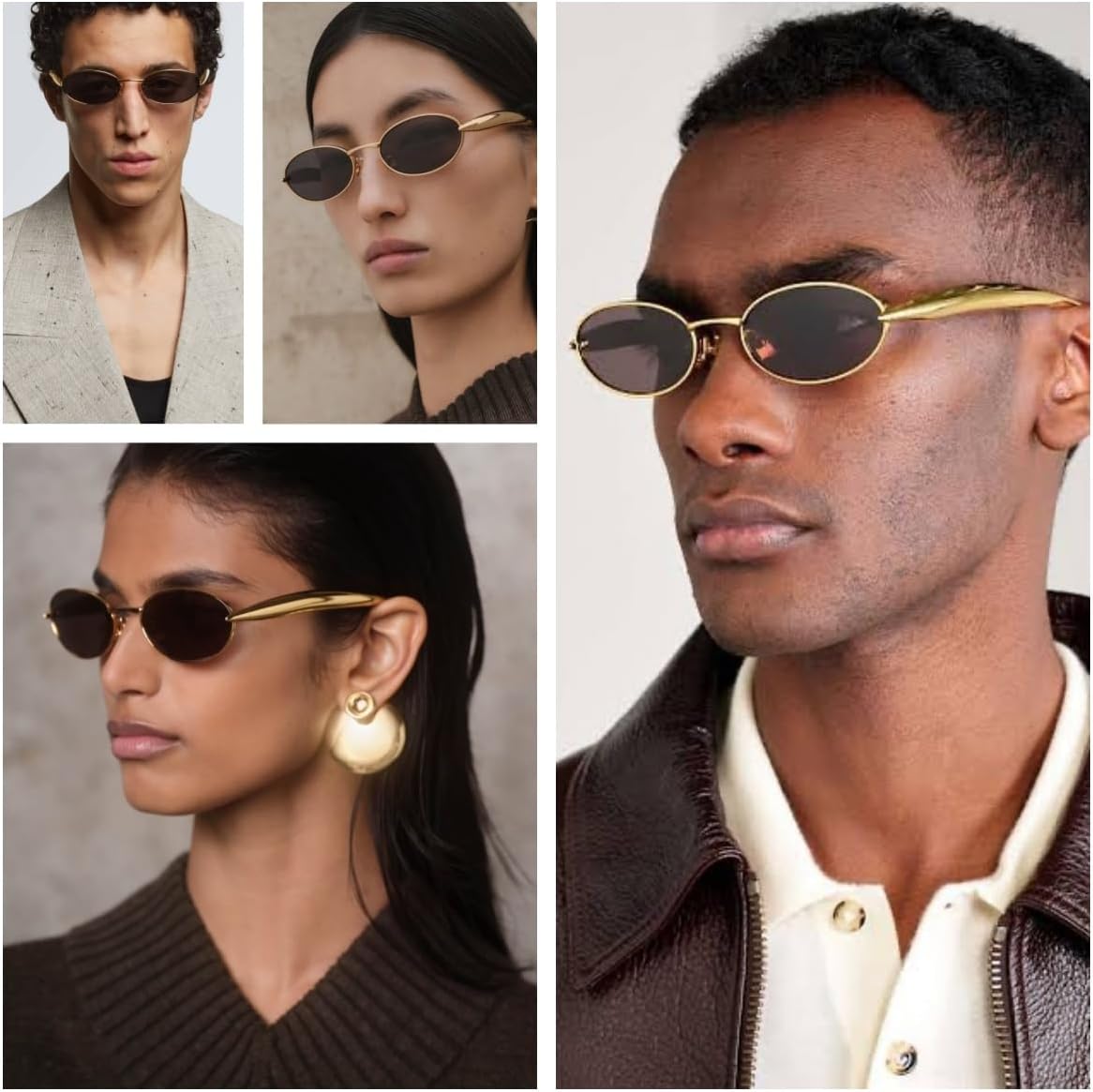 Ретро-солнцезащитные очки овальной формы для женщин и мужчин - винтажный стиль 90-х (Y2K), маленькая золотая оправа, линзы с защитой от УФ-излучения UV400 KUKASEN, Gold-green
Ретро-солнцезащитные очки овальной формы для женщин и мужчин - винтажный стиль 90-х (Y2K), маленькая золотая оправа, линзы с защитой от УФ-излучения UV400 KUKASEN, Gold-green