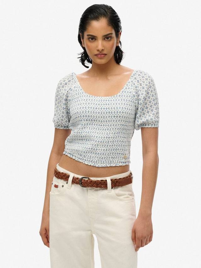 Топ из смокинга с плетением Superdry, Blue
Топ из смокинга с плетением Superdry, Blue